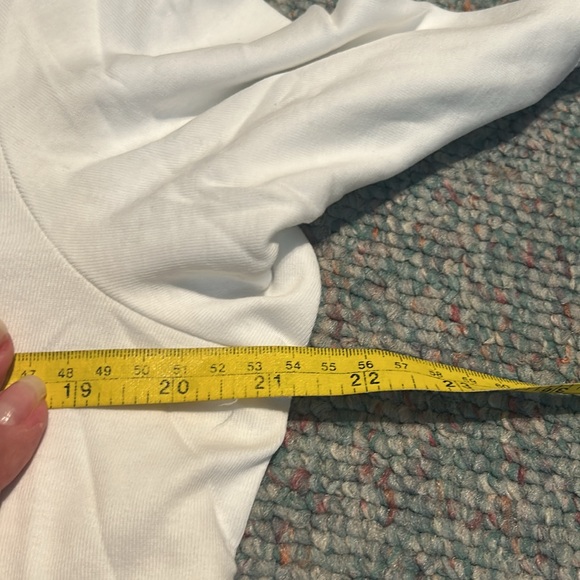 White and Green Women's Top NWT size large - Picture 8 of 10